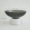 White & Black Glass Cat Bowls