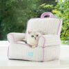 Purple Striped Cooling Cat Sofa
